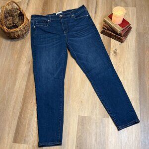 Ann Taylor LOFT The Skinny Jeans Dark Denim Wash size 12